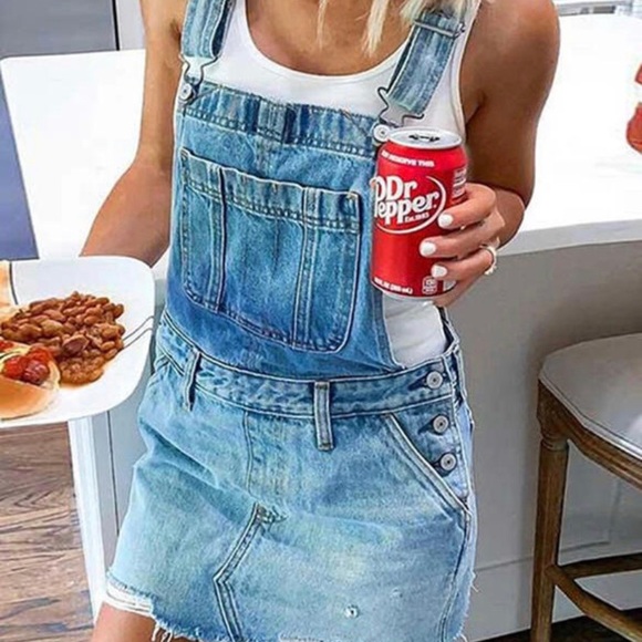 Laddygo Dresses & Skirts - Denim overall skirt/jumper